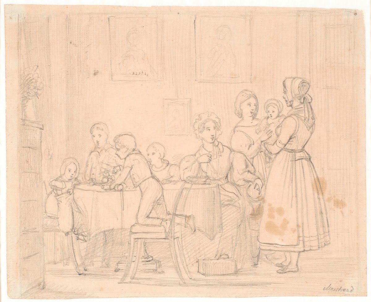 Udkast til det Waagepetersenske Familiebillede 1836