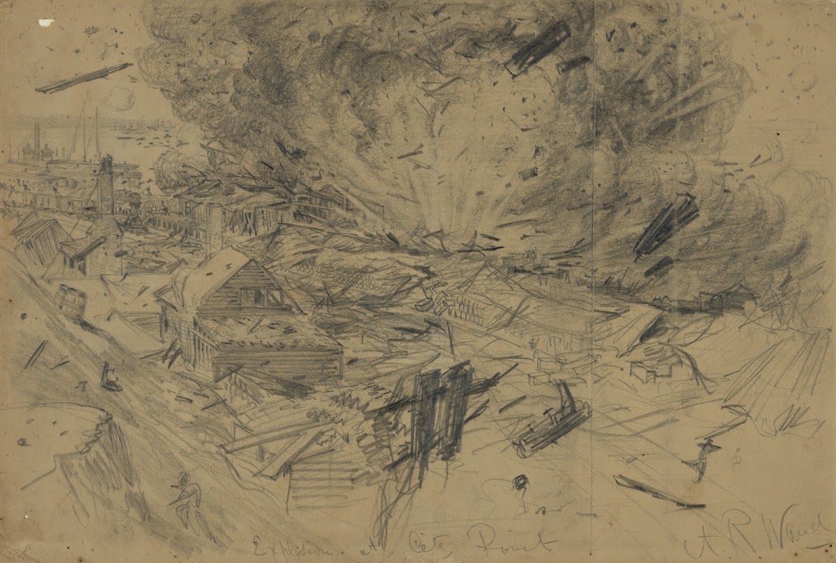 Explosion at City Point 1864
