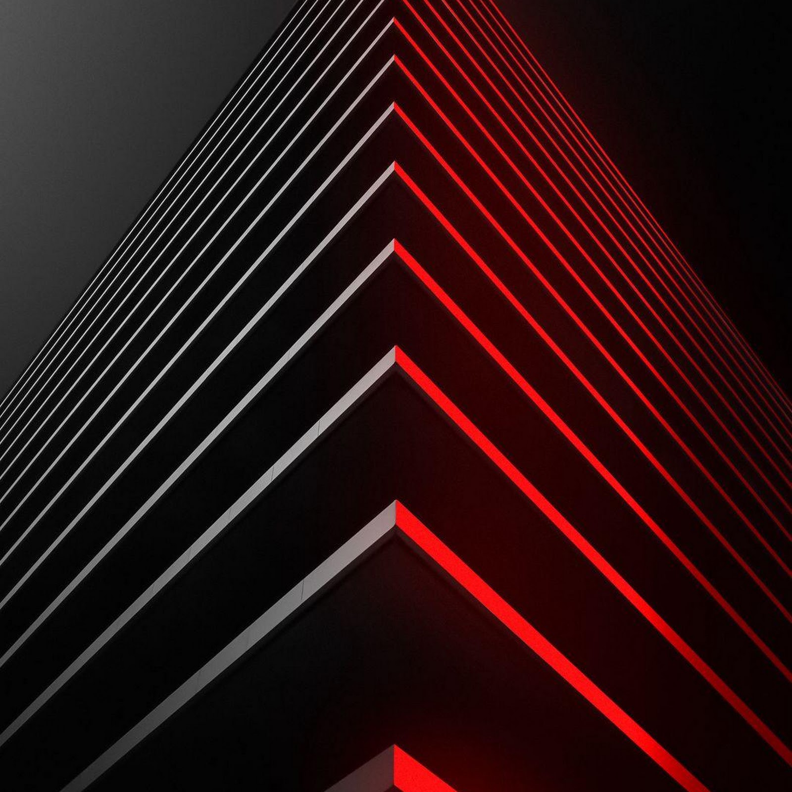 Download Abstract Stacked Glowing Red Corners Full HD iPhone