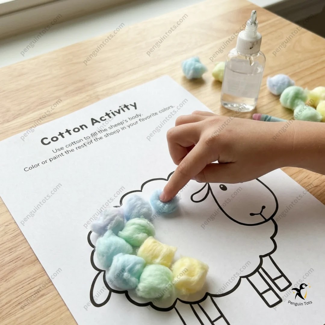 Vegetable Printing & Cotton Ball Art Activity Set for Kids | Creative Texture Fun