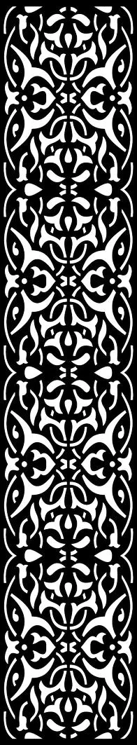 Arabesque Scrollwork Panel Free SVG for Laser Engraving, intricate floral geometric pattern for cutting crafts