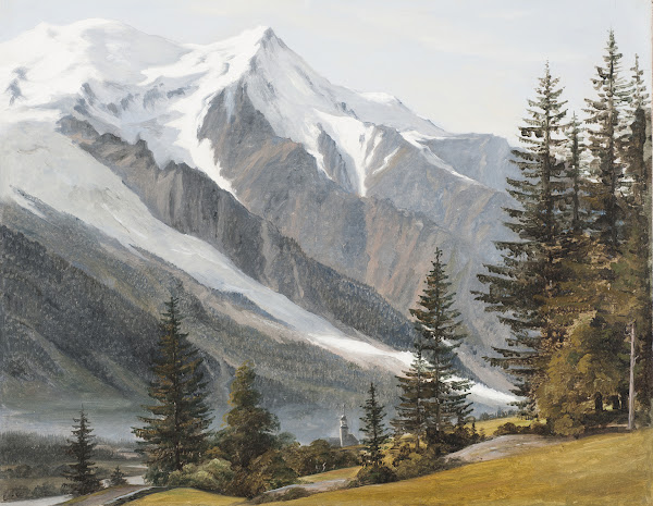 Vy mot Chamonix Mont Blanc 1834