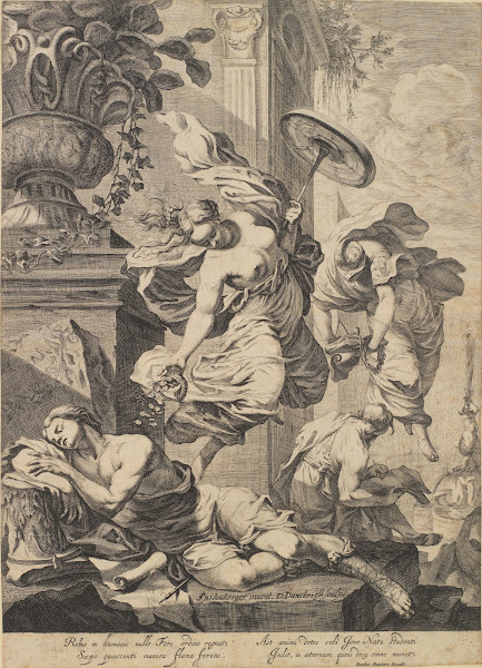 Allegori med Fortuna og en sovende kunstner