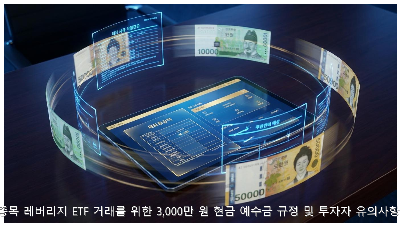 단일종목 레버리지 ETF 거래를 위한 3,000만 원 현금 예수금 규정 및 투자자 유의사항 분석 핵심 안내 및 분석 인포그래픽 (7)