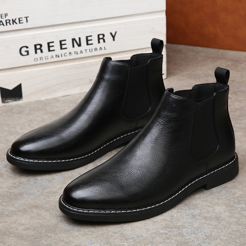 Men's Chelsea boots, vintage style, slip-resistant