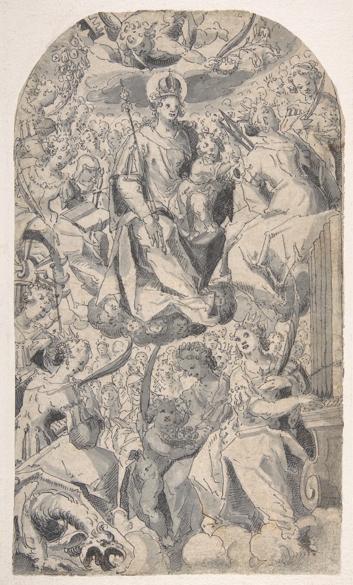 Madonna and Child Surrounded by Female Saints 16001678