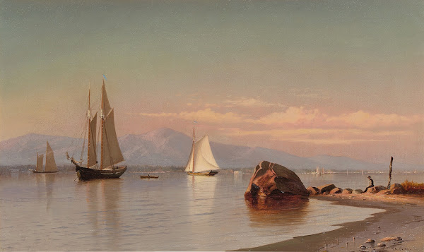 View on the Hudson the Catskills in the Distance circa 1873