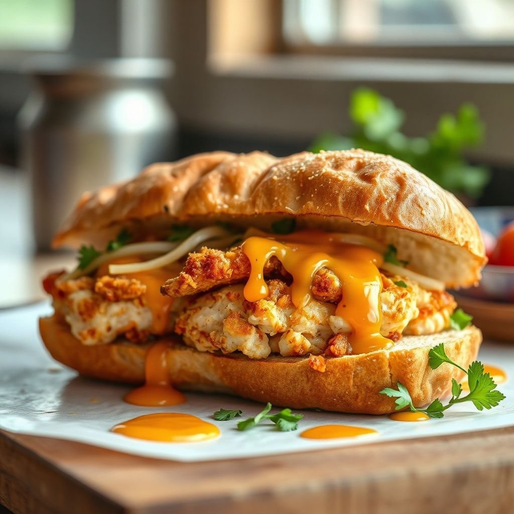 Crispy Chicken Caesar Sandwich Recipe for Easy Dinner (30-Minute Family Favorite) finished