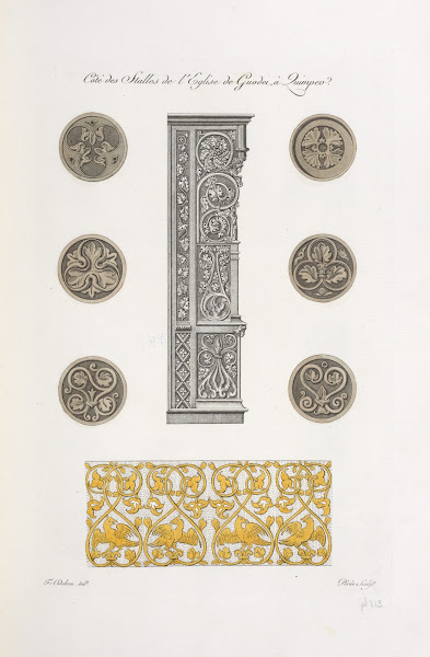 Côté des stalles de léglise de Guodet à Quimper 1839