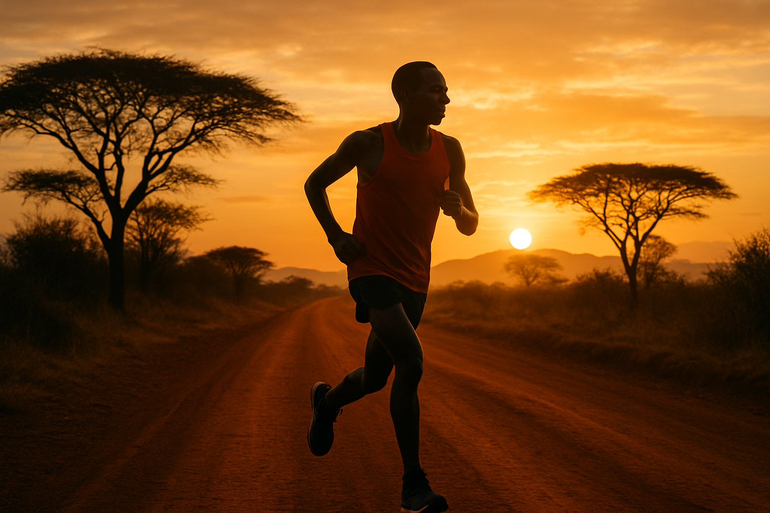 Eliud Kipchoge celebrando tras romper la barrera de las 2 horas