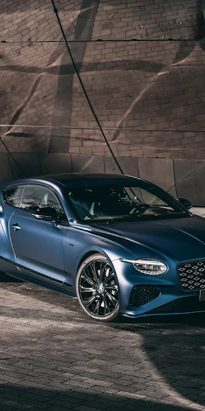 Bentley Continental GT Blue Coupe 8K Wallpaper Background
