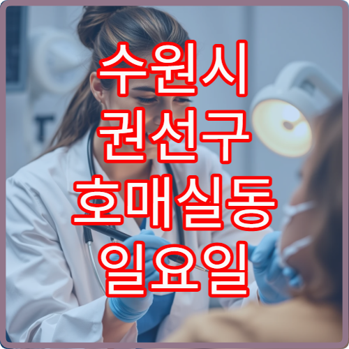 수원시 권선구 호매실동 일요일 가정의학과 진료 병원 정리