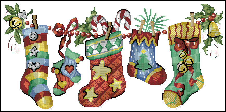 CMP JAN56 143 Cheery Christmas Stockings