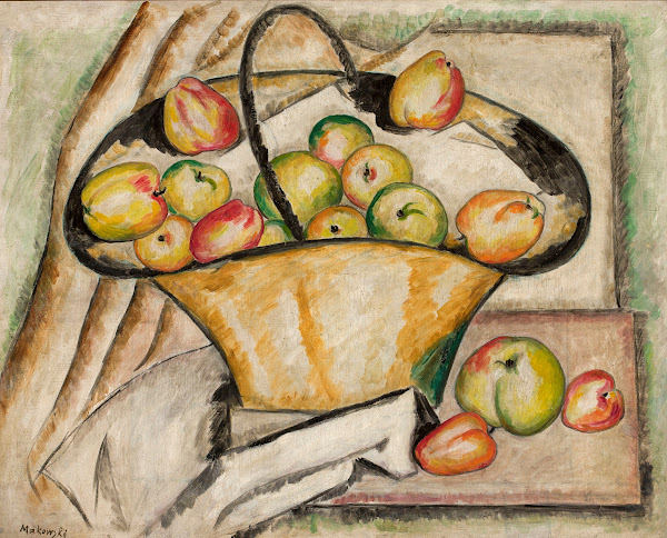 Basket with apples 1918