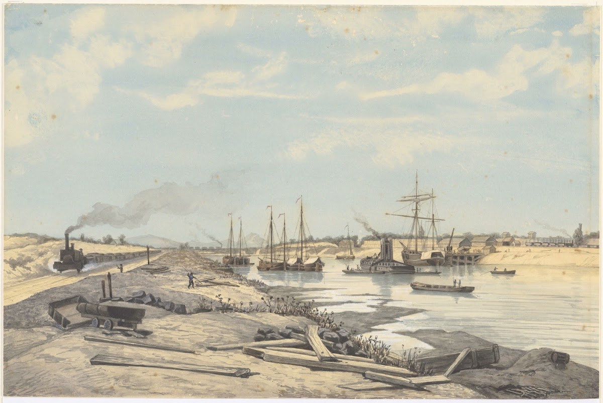 De aanleg van het Noordzeekanaal ca 1875