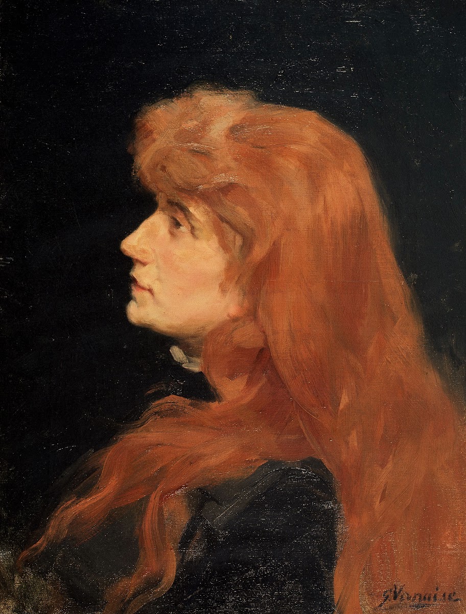 Portrait of Anna Rodenbach the Wife of the Poet Georges Rodenbach 19th century