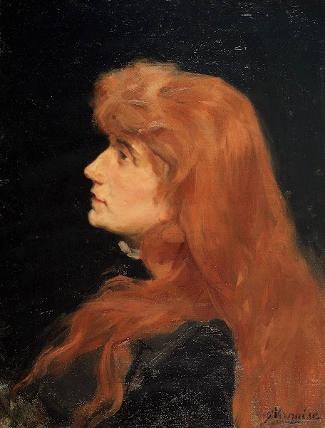 Portrait of Anna Rodenbach the Wife of the Poet Georges Rodenbach 19th century