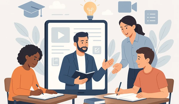 Ilustración sobre creación de contenidos