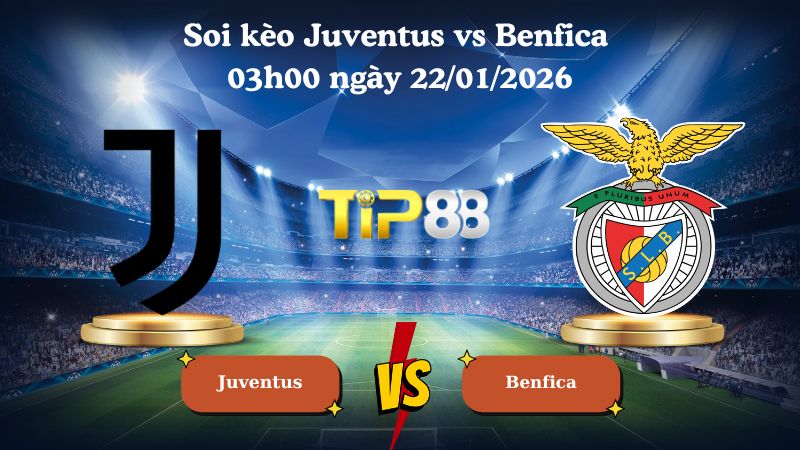 Soi kèo Juventus vs Benfica 03h00 ngày 22/01/2026