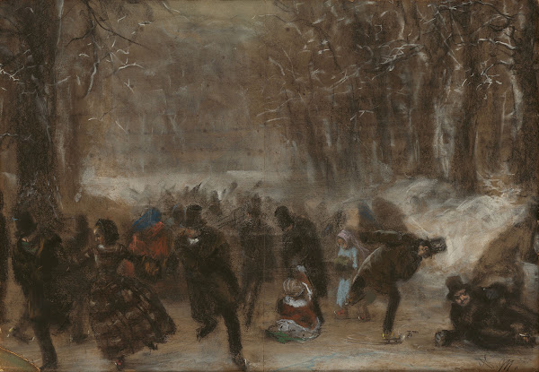Schlittschuhläufer Circa 1855 56