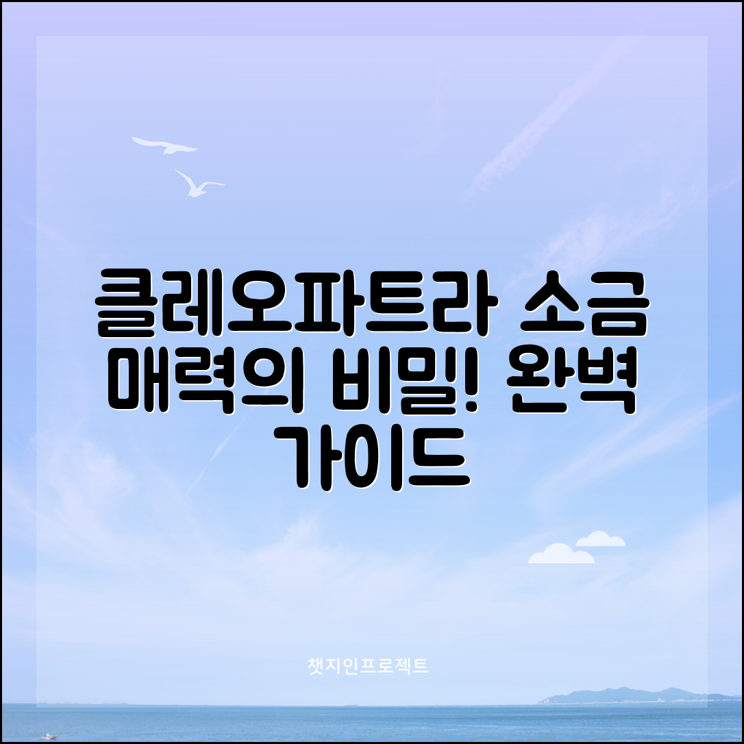 클레오파트라소금의 매력: 완벽 가이드
