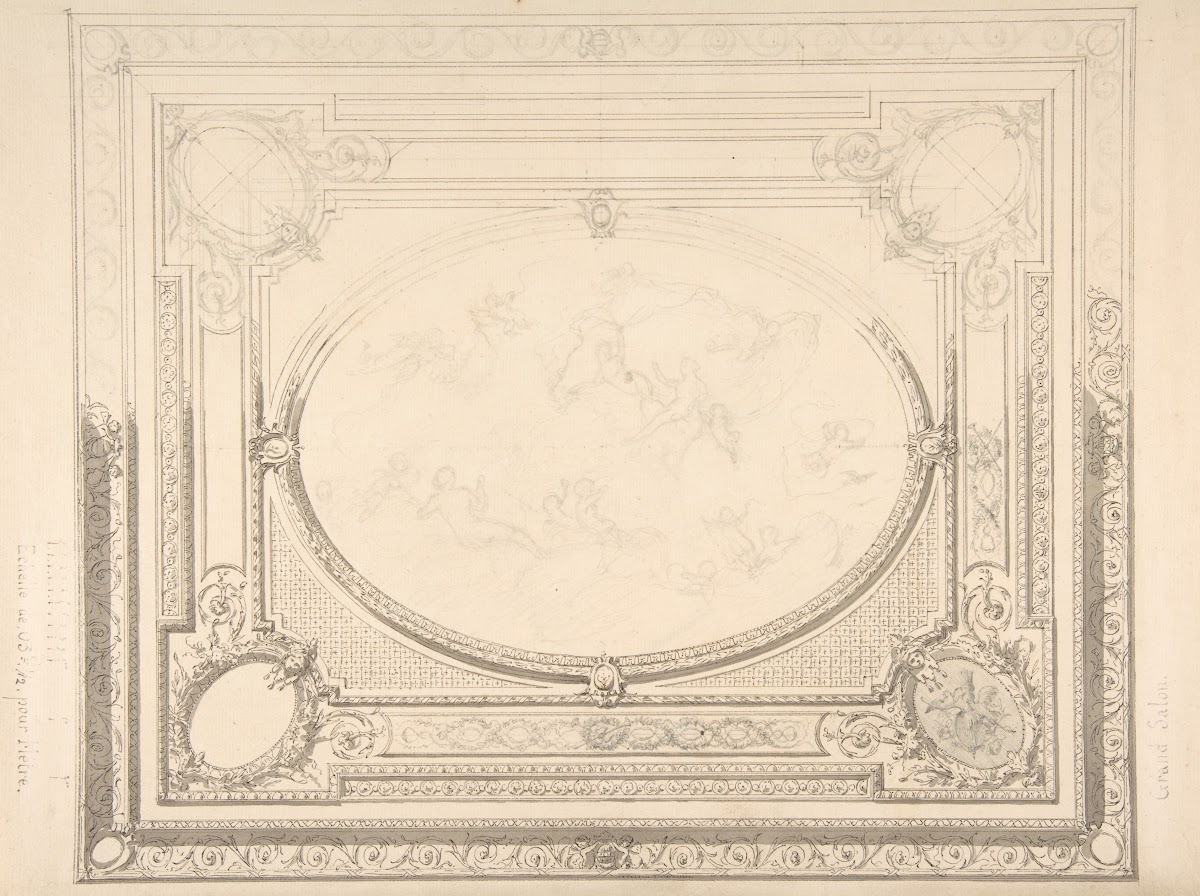 Design for a ceiling the Grand Salon 19th Century