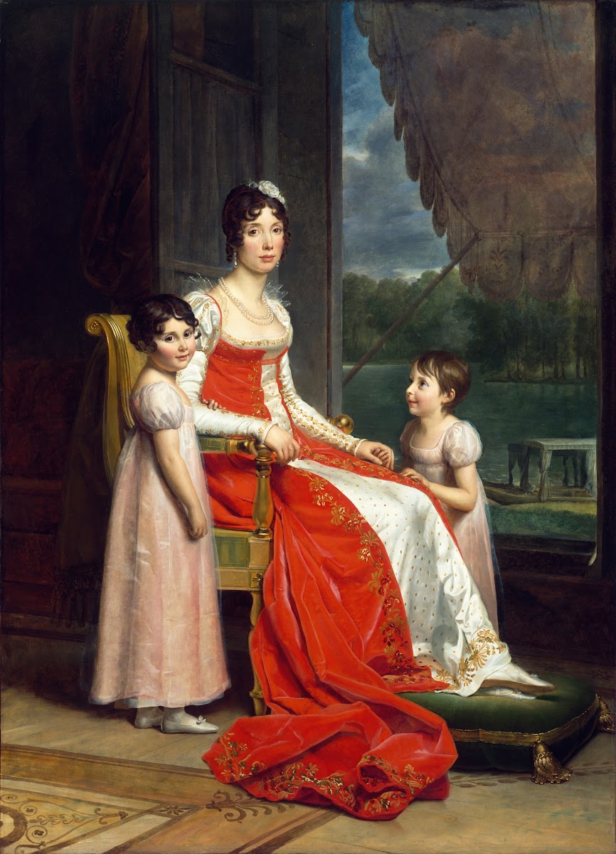 Julie Bonaparte as Queen of Spain with her Daughters Zénaïde and Charlotte 1808