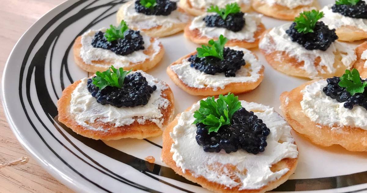 Blini (Bánh Xèo Nga) Trứng Tôm Muối