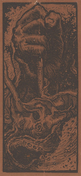Titelvignet met gebalde vuist voor De Paradox 1898