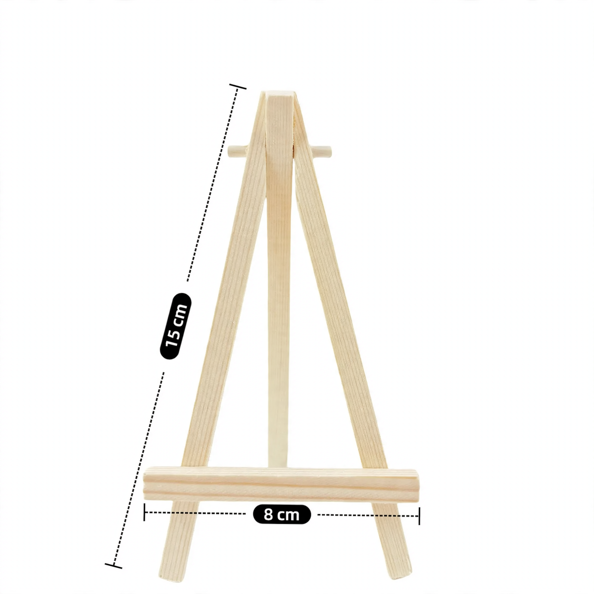 Small wooden easel made of pine