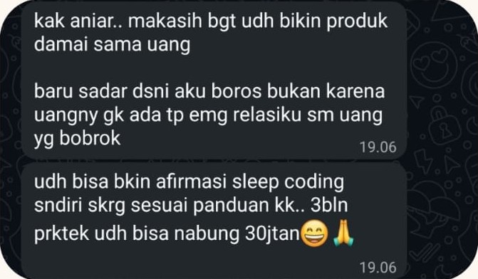 Testimoni Damai Sama Uang 6