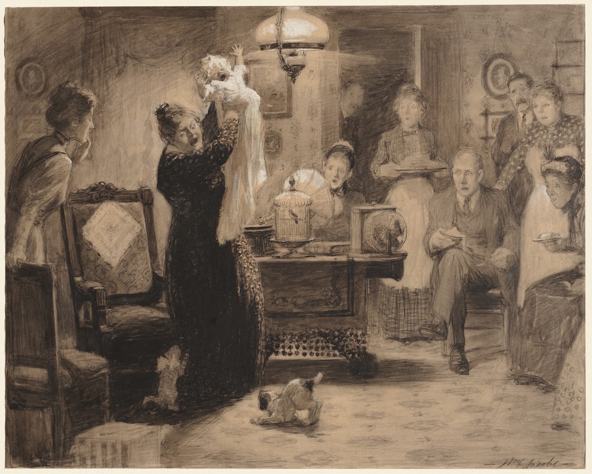 Sketch to illustration The Stationary Baby 1912
