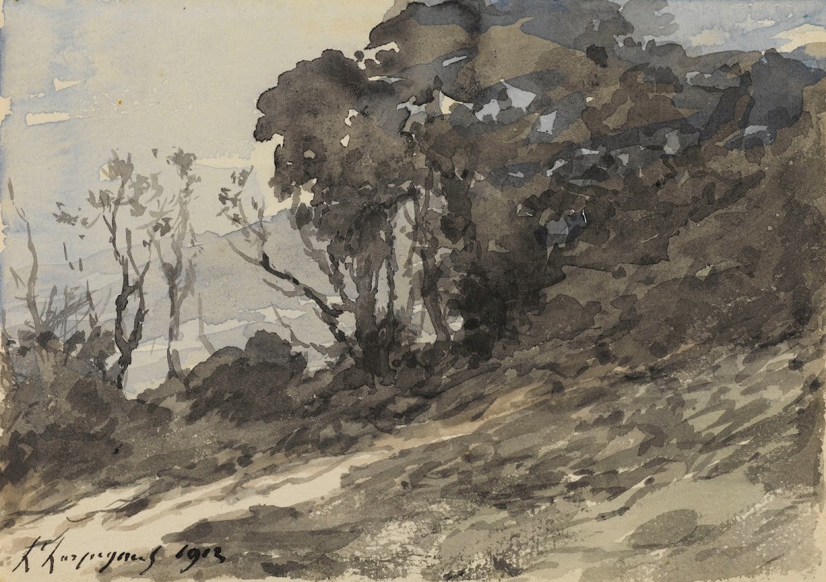 Paysage arbustes 1912
