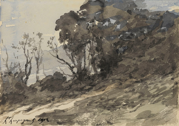 Paysage arbustes 1912