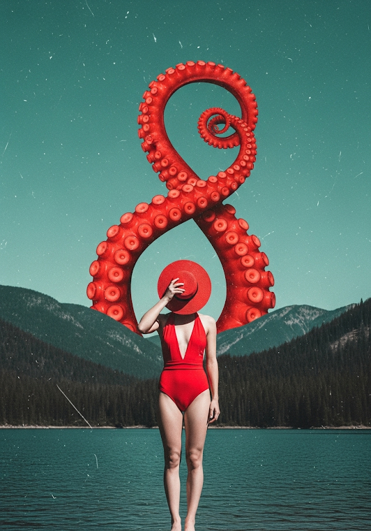 Surreal Octopus Tentacle Wallpaper