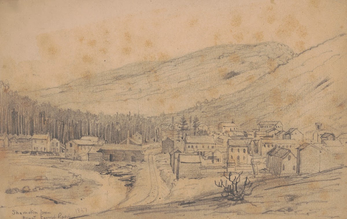 Shamokin from Mount Carmel road 1851