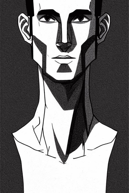 Hombre joven con rostro alargado