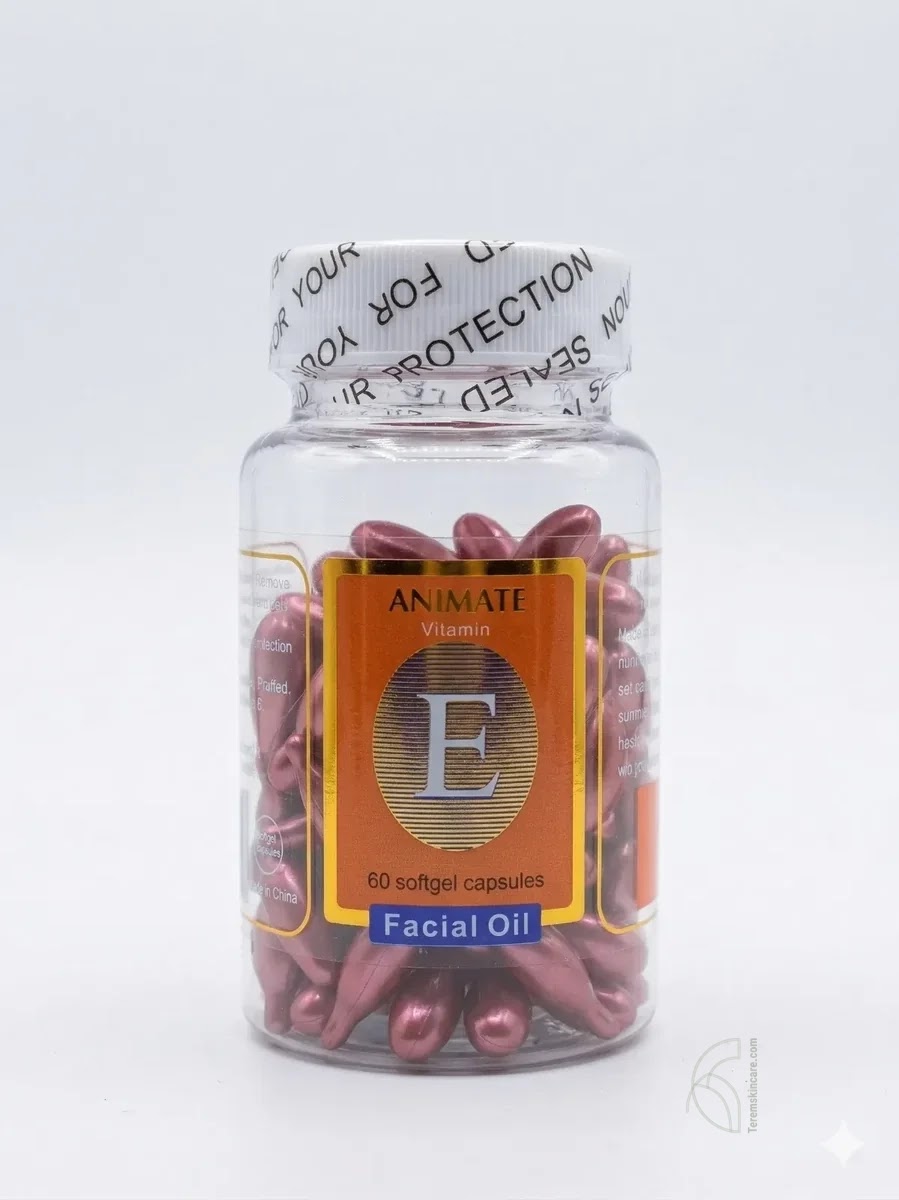Vitamin E Soft Gel Capsule Facial Oil red