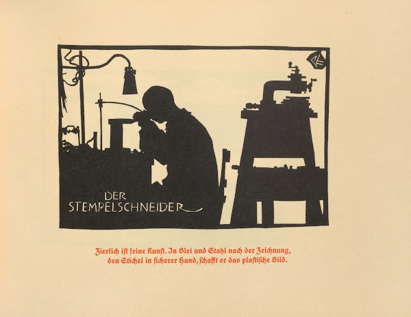 Die Schriftgiesserei im Schattenbild Pl06 1936