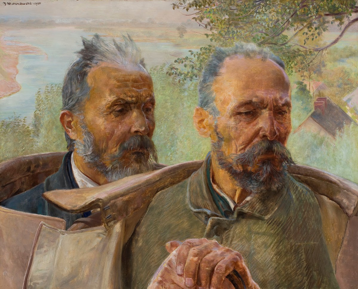 Two heads of old men 1901