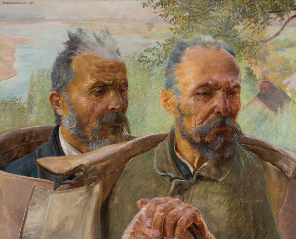 Two heads of old men 1901
