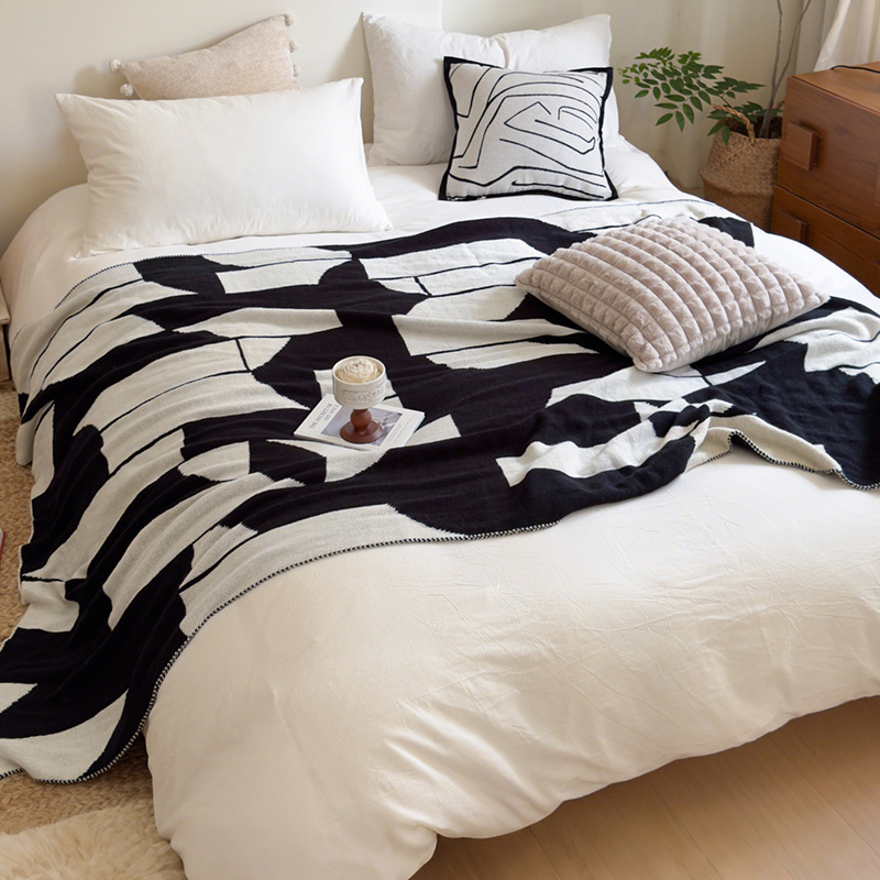 Acrylic throw blanket, simple and elegant