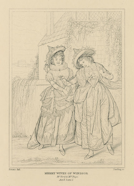 Merry wives of Windsor act 2 scene 1 Mrs Page  Mrs Ford comparing letters 19th c