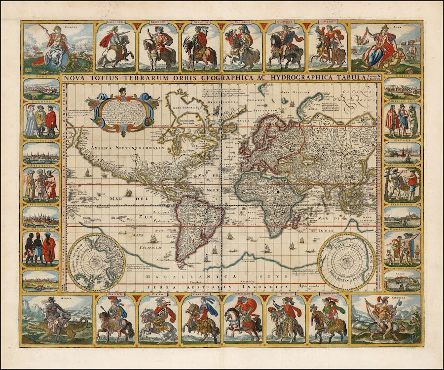 1652_Nova Totius Terrarum Orbis Geographica Ac Hydrographica Tabula Autore N I Piscator