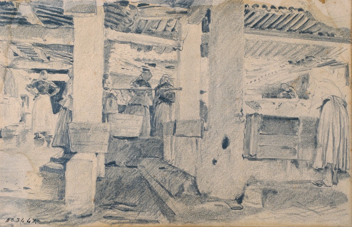 Washing Place Interior 1890