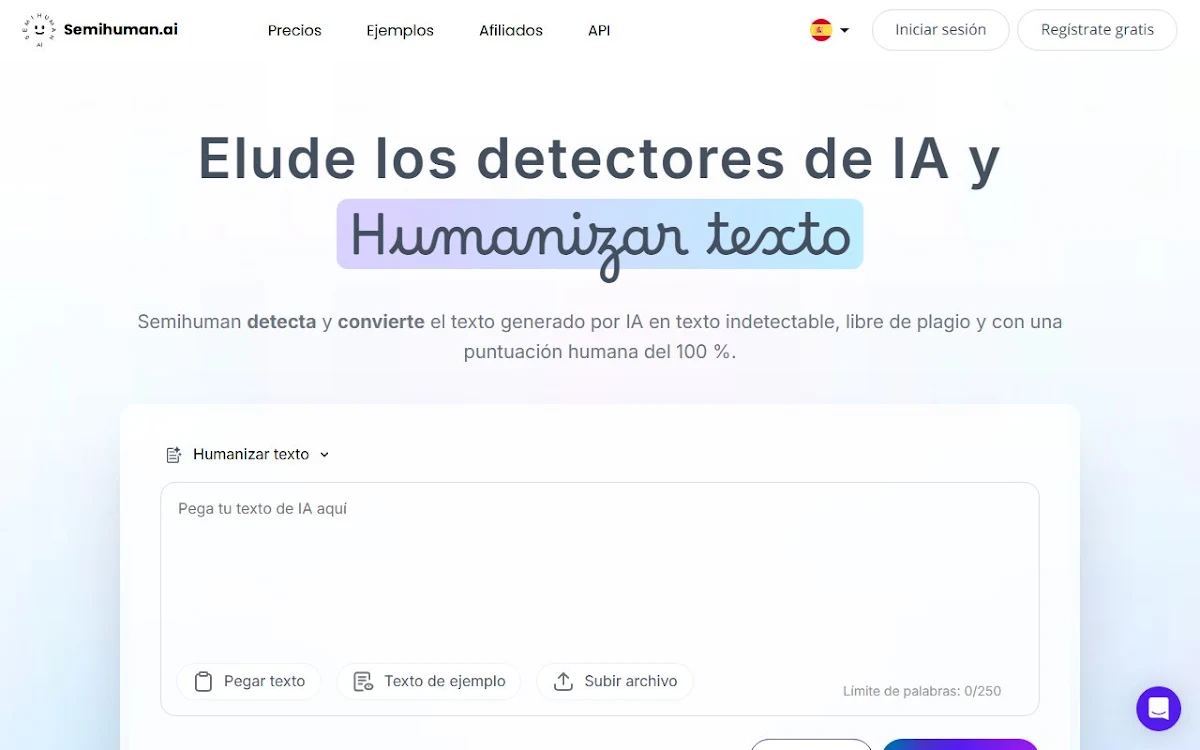 Captura de Semihuman.Ai