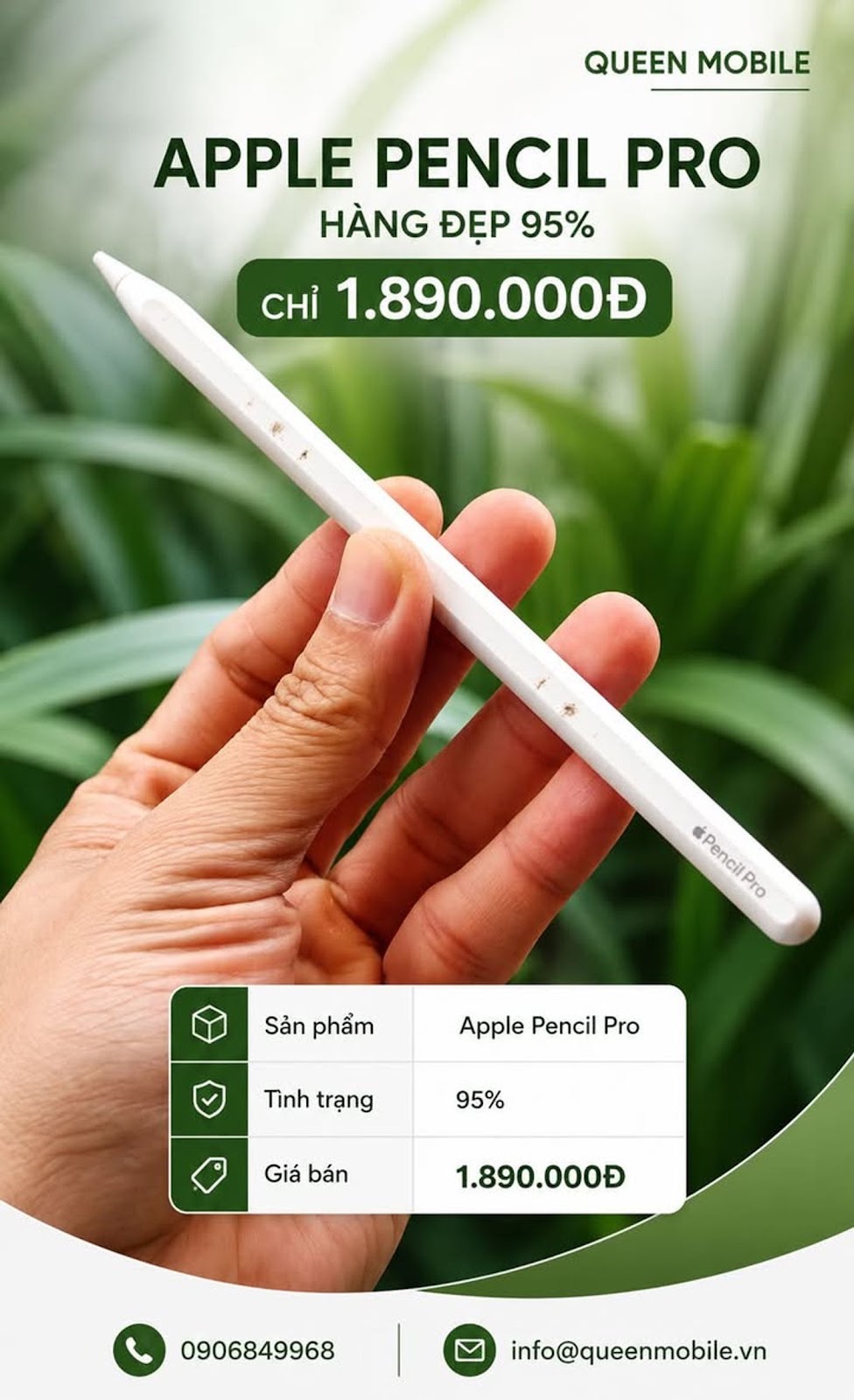 Rẻ : 
Apple Pencil Pro 95% giá chỉ 1.890.000 đồng ✍️

#ApplePencilPro #BútCảmỨng...