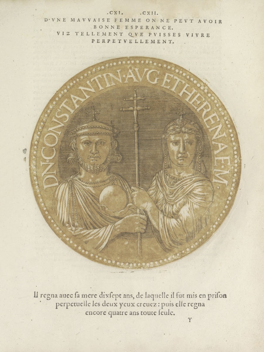 Emperor Constantijn VI met zijn moeder keizerin Irene 1557 1559