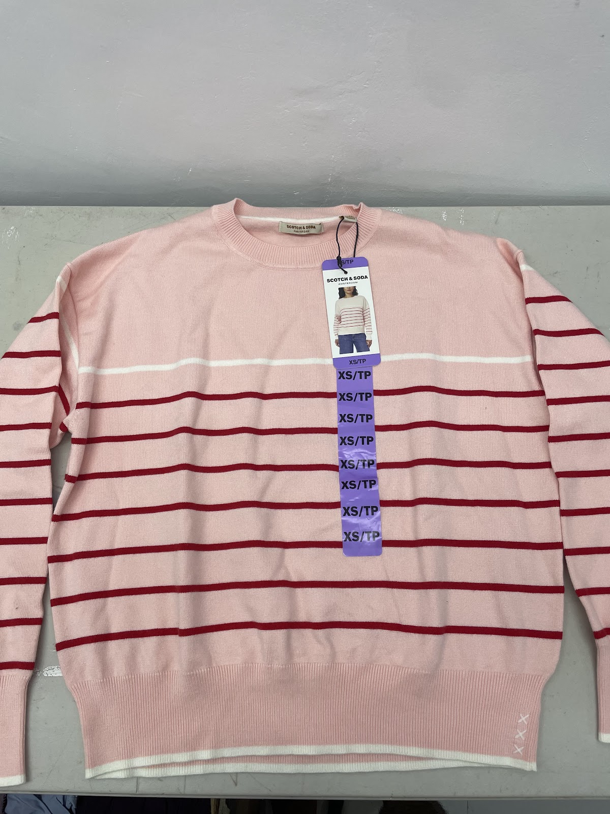 Scotch Sweater Stripes Pink XS #2160