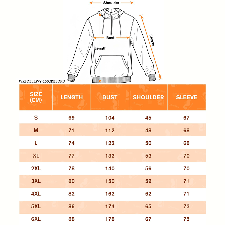 AOP Fleece 3D Half Zip Hoodie 250G Japanese Fabric